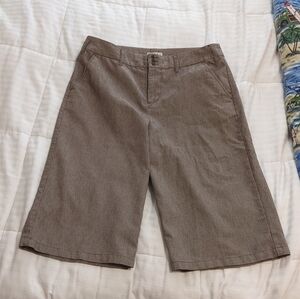 BROWN stripes long shorts size 12